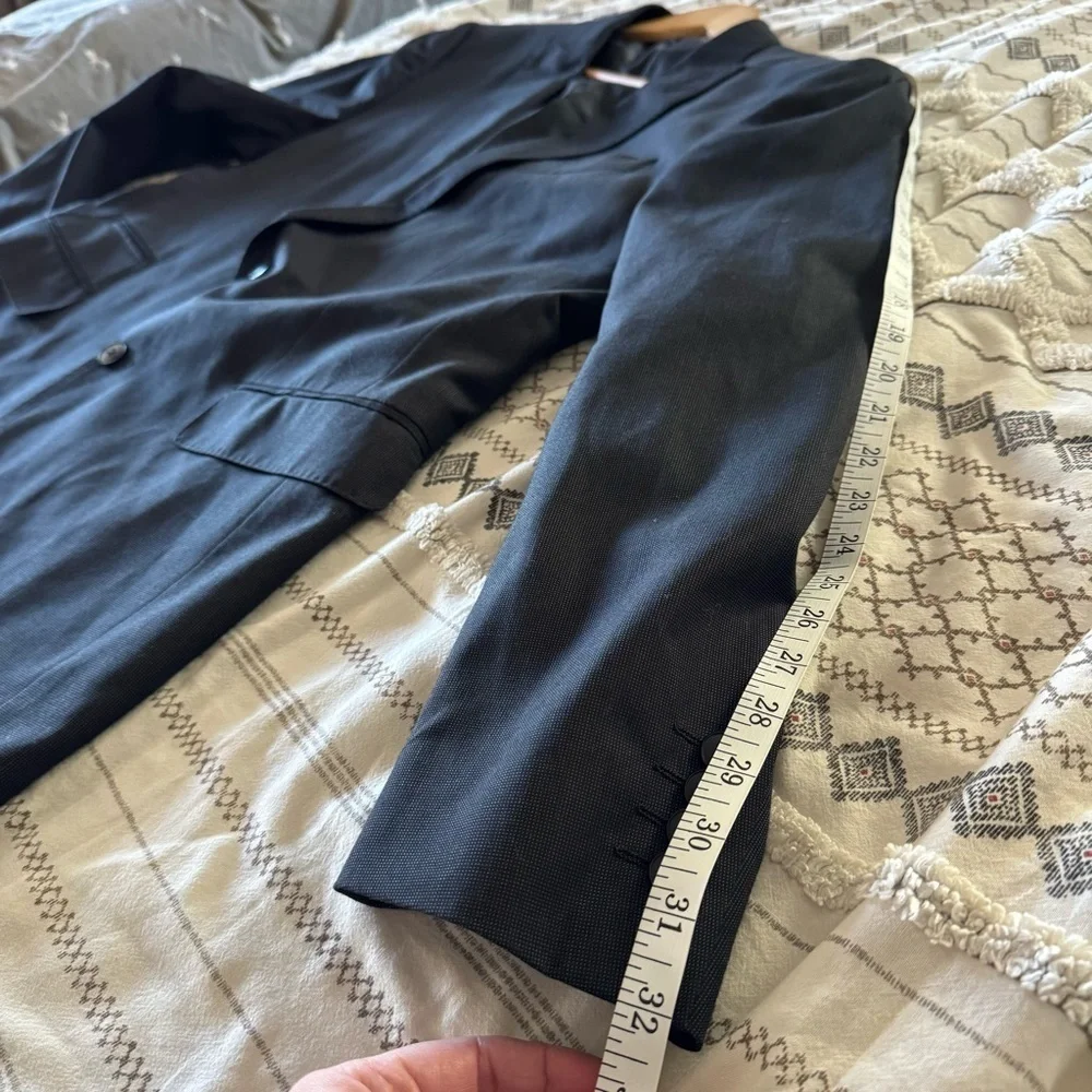 J. Ferrar Black Slim Fit Suit Jacket Blazer – 44R